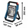 Akumuliatorinis LED prožektorius BOSCH GLI 18V-1900
