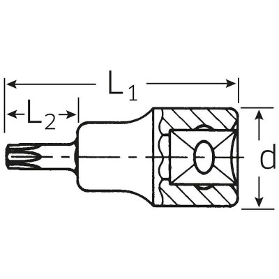 1/2" galvutė STAHLWILLE 54TXB T45