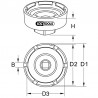 Galvutė važiuoklei KS TOOLS Scania 3/4" Ø70mm