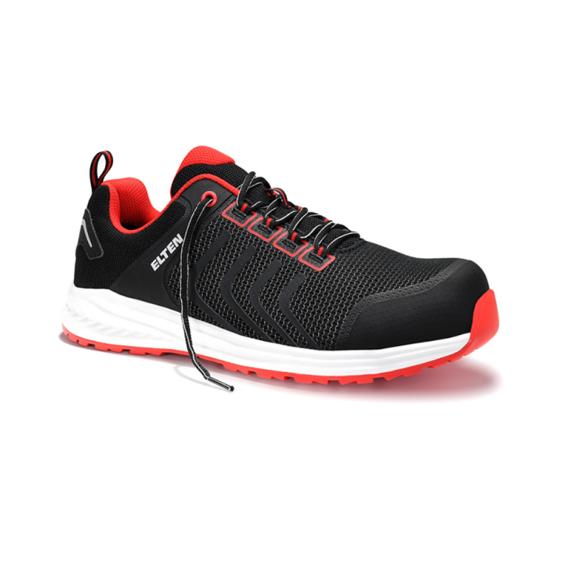 Batai ELTEN Livas black red low ESD S1P, juodi 43