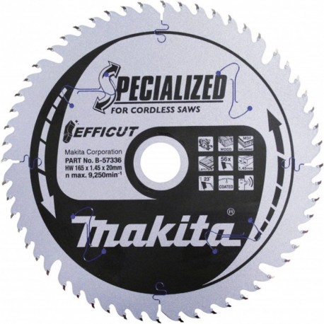 Pjovimo diskas medienai MAKITA Efficut 165x1,45x20mm T56 23 