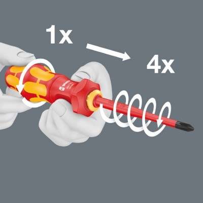 16 dalių atsuktuvų rinkinys WERA KK Turbo i 1 VDE