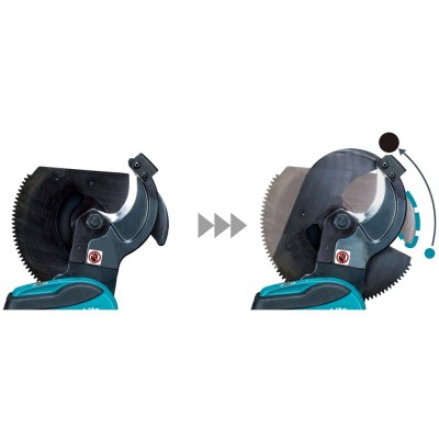 Akumuliatorinės kabelių žirklės MAKITA DTC101ZK, atviros