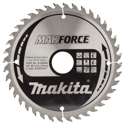 Pjovimo diskas medienai MAKITA Makforce 165x20x2,4mm 40T 20 