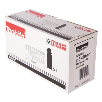 Vinys betonui MAKITA Standart 2,6X30 1000vnt. su priedu