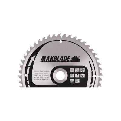 Pjovimo diskas MAKITA Makblade 190x20x2,3mm 5  T48