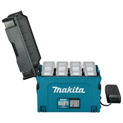 12-os vietų akumuliatorių įkroviklis MAKITA 40V MAX XGT BCC02 Makpac