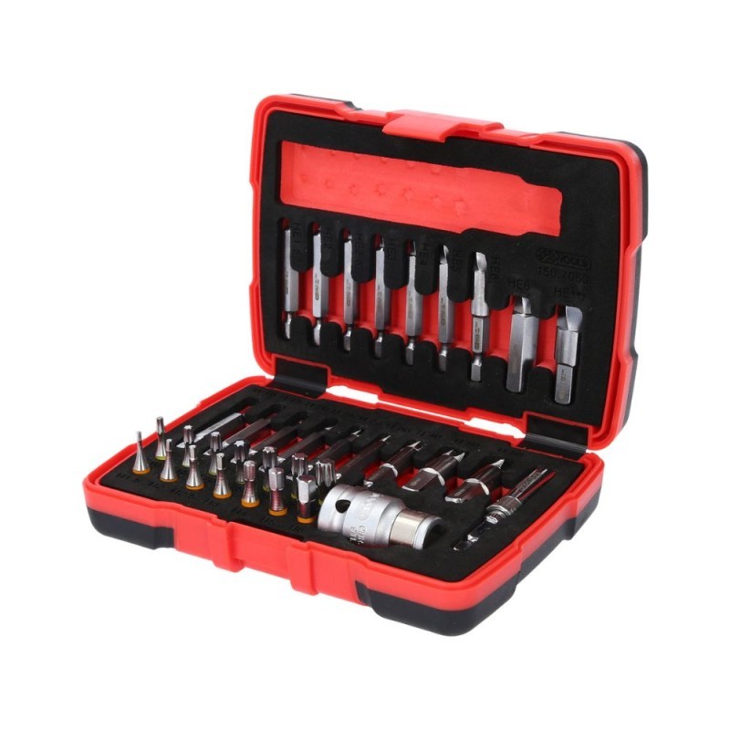 34 dalių sugadintų varžtų išsukiklių rinkinys KS TOOLS 1/4" 10mm