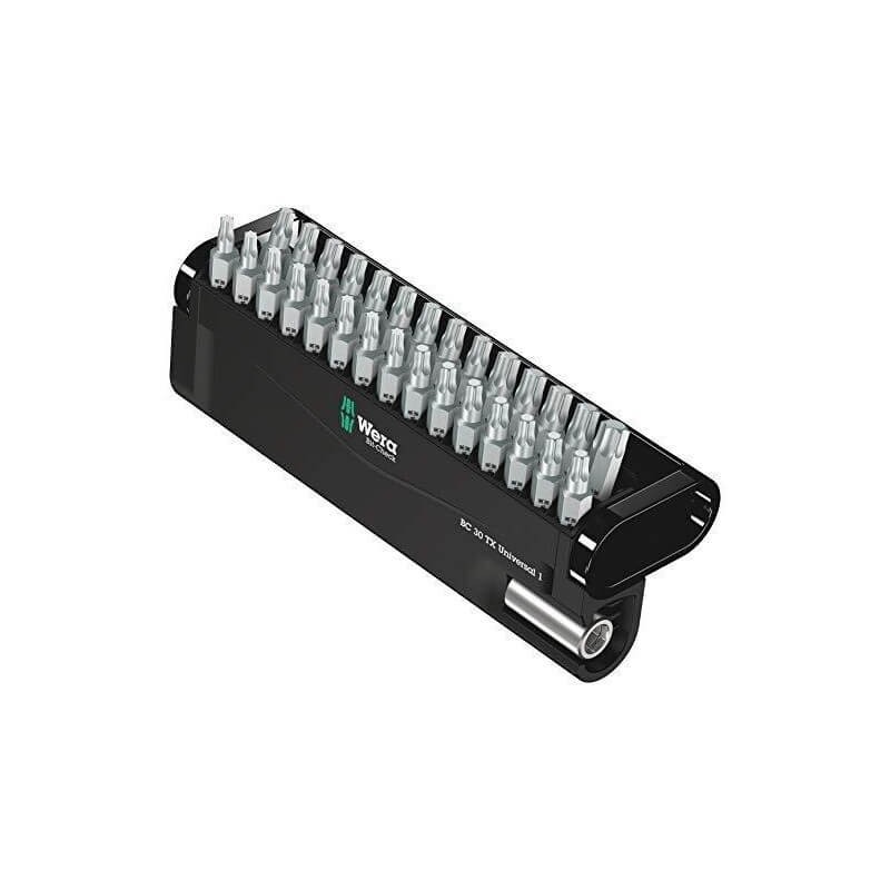 30 dalių sukimo antgalių rinkinys WERA TX Universal 1