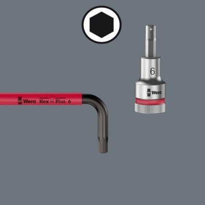 Šešiakampių raktų rinkinys WERA 950/9 Hex-Plus Multicolor