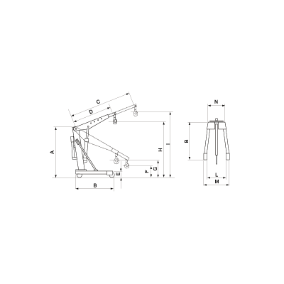 Hidraulinis kranas MAZZOLA M10 1000 kg