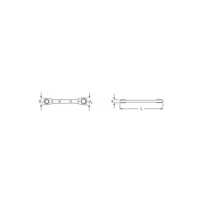 Terkšlinis raktas STAHLWILLE 25aN 1/4" x 5/16"