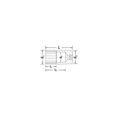Dvylikakampė prailginta galvutė STAHLWILLE 51a 1/2" 1"