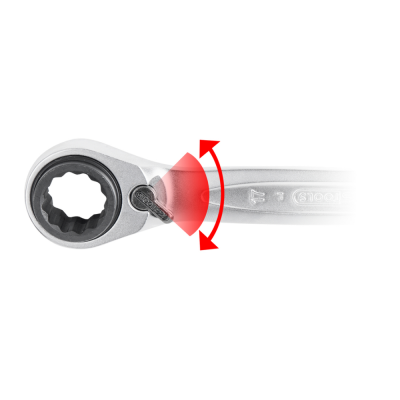 Dvigubas terkšlinis veržliaraktis KS TOOLS 4in1 10x19/13x17mm