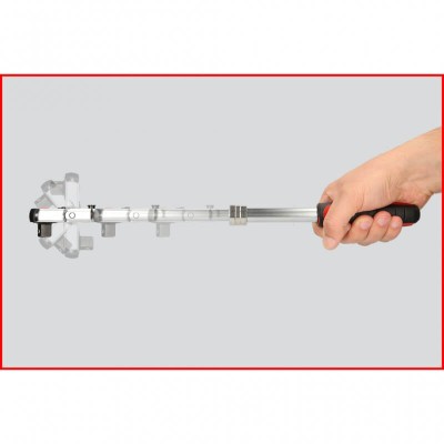 1/2" teleskopinė terkšlė KS TOOLS SlimPOWER