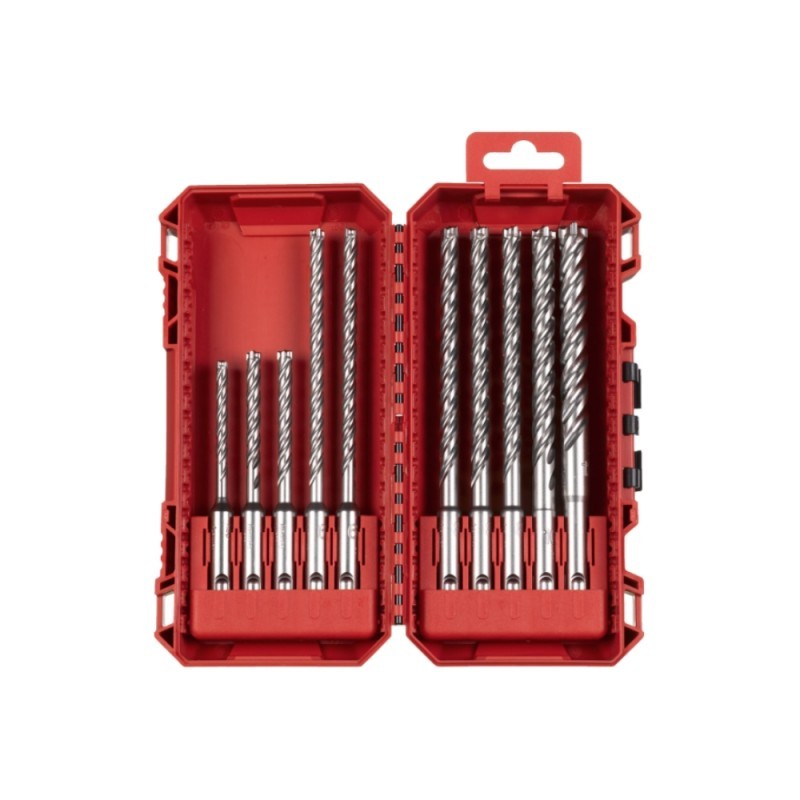 10 dalių grąžtų rinkinys MILWAUKEE SDS  MX4