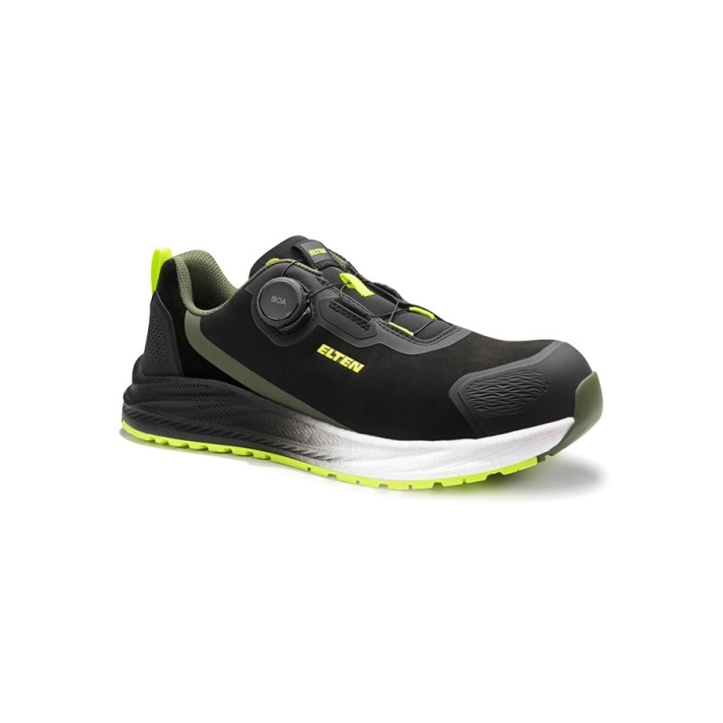 Batai ELTEN Leevi XXNF BOA Black-Lime Low ESD S3S, juodi 47