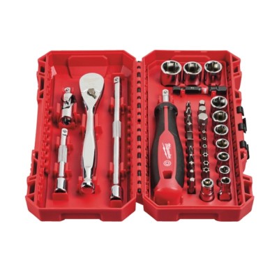 38 dalių terkšlės ir atsuktuvų rinkinys MILWAUKEE 1/4"