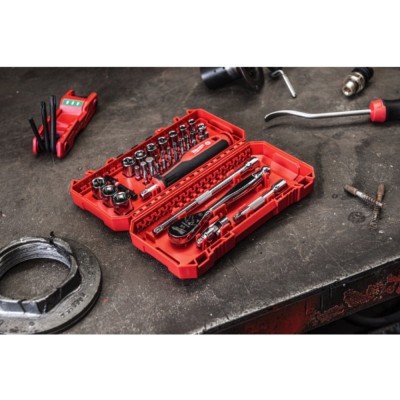 38 dalių terkšlės ir atsuktuvų rinkinys MILWAUKEE 1/4"