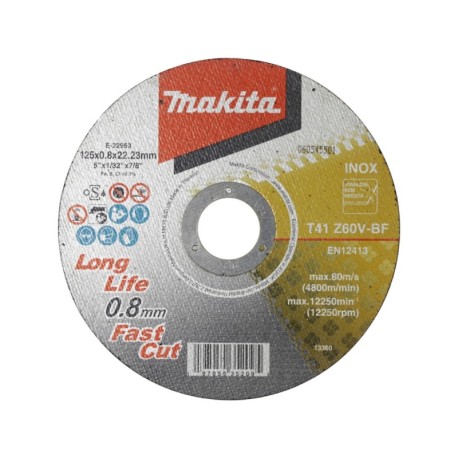 Metalo pjovimo diskas MAKITA 125x0,8mm Z60V