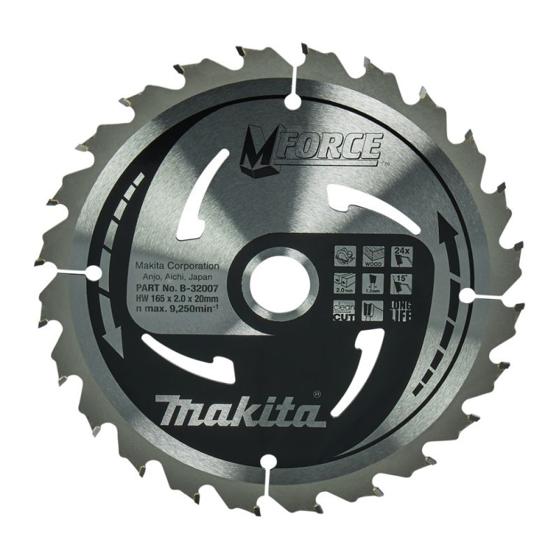 Pjovimo diskas MAKITA M-Force 165x20x2,0mm 24T