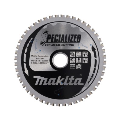 Pjovimo diskas plonam metalui MAKITA 136x20x1,1mm Z48