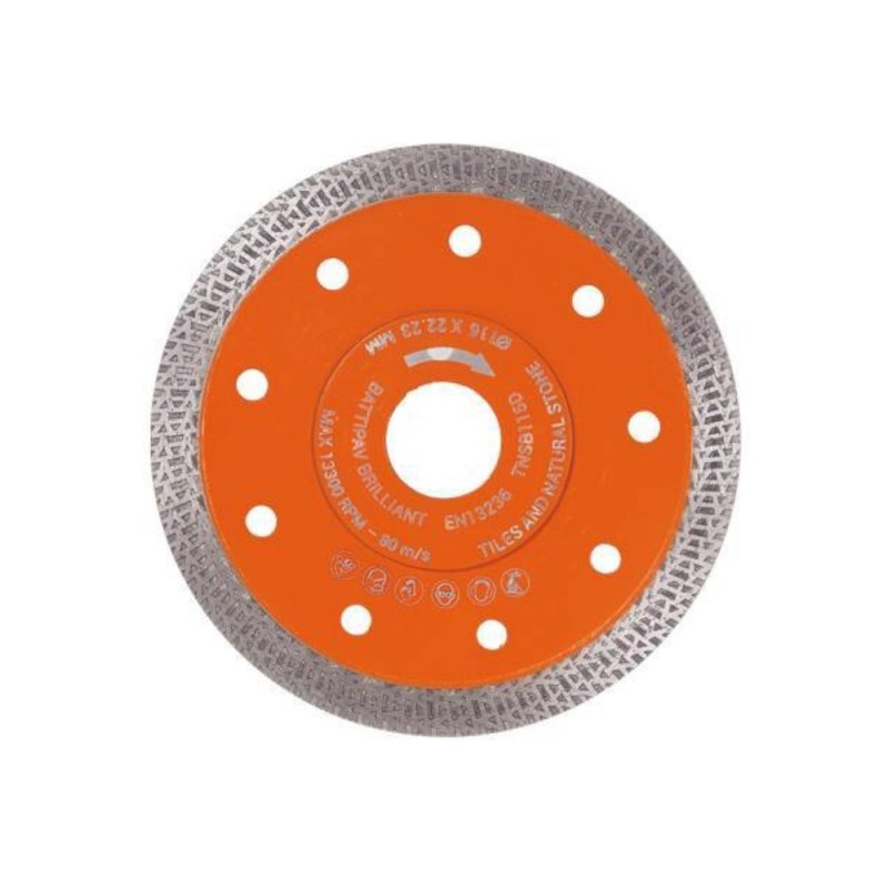 Deimantinis pjovimo diskas granitui/akmens masei BATTIPAV D115x22,23mm