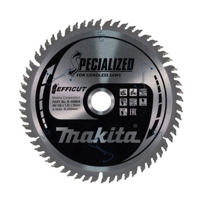 Medžio pjovimo diskas MAKITA Efficut 165x20x1,85mm 60T 10 