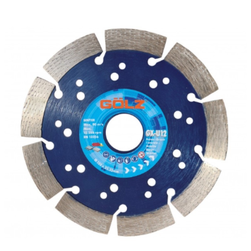 Deimantinis diskas betonui GOLZ GX-U12 125x22,23mm