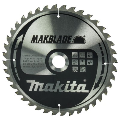 Pjovimo diskas medžiui MAKITA Makblade 260x2,3x30mm 40T 5 