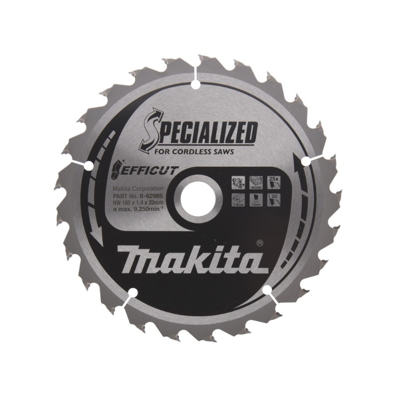 Pjovimo diskas medienai MAKITA Efficut 165x1,4x20mm T25 23 