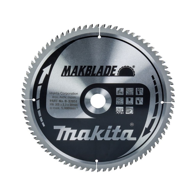 Medžio pjovimo diskas MAKITA 305x30x2,3mm 80T 5 