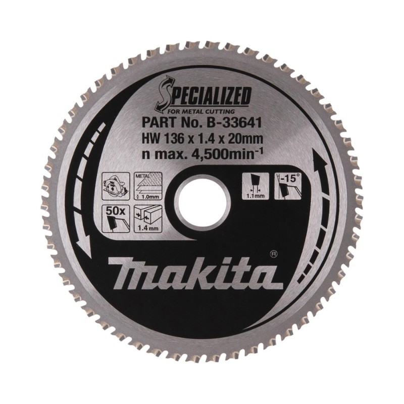 Metalo pjovimo diskas MAKITA 136x20x1,4mm 50T
