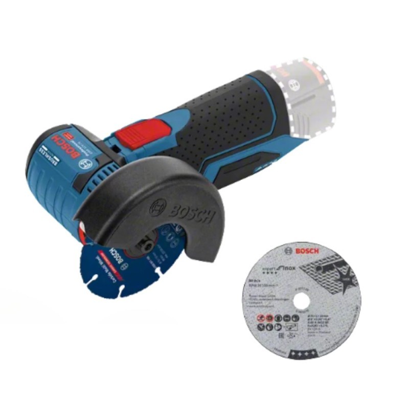 Akumuliatorinis kampinis šlifuoklis BOSCH GWS 12V-76 V-EC SOLO