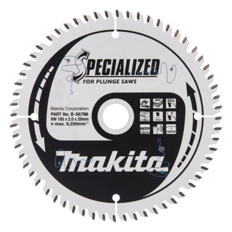 Pjovimo diskas  MAKITA 165x2x20mm Z60 5 