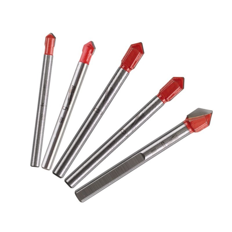 5 dalių stiklo grąžtų rinkinys MILWAUKEE