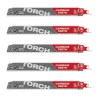 Pjūkleliai karbidiniais dantimis MILWAUKEE TCT Torch 230mm 8tpi, 5vnt.