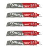 Pjūkleliai karbidiniais dantimis MILWAUKEE TCT Torch 150mm 8tpi, 5vnt.