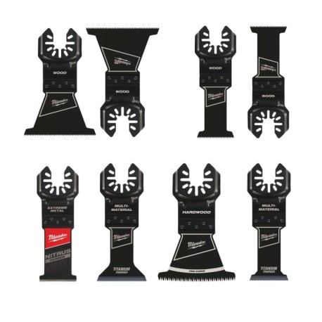 8 dalių peiliukų rinkinys daugiafunkciniam įrankiui MILWAUKEE OL