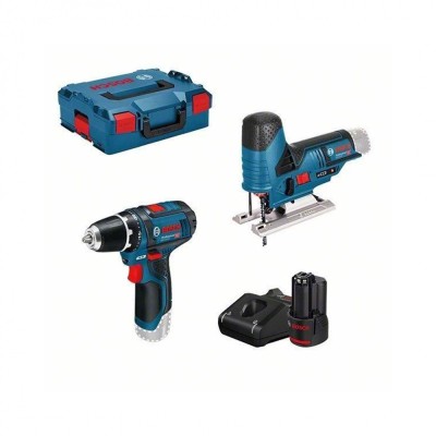 Akumuliatorinių įrankių rinkinys BOSCH GSR GAL GST