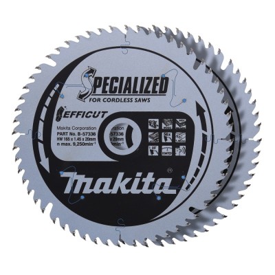 Pjovimo diskas medienai MAKITA Efficut 165x1,45x20mm T56 23 , 2 vnt.
