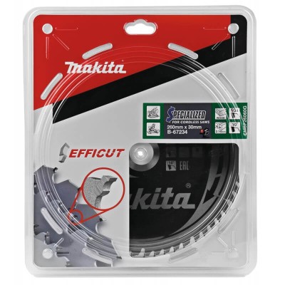 Pjovimo diskas medžiui MAKITA 260x30x2,15mm T60