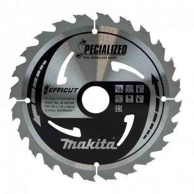 Medžio pjovimo diskas MAKITA Efficut 190x30x1,45mm 24T 23 