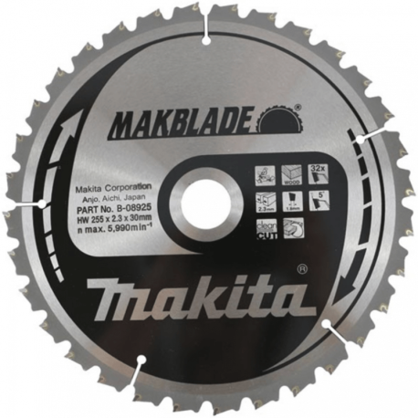 Pjovimo diskas MAKITA Makblade 255x30x2,3mm 32T 5 