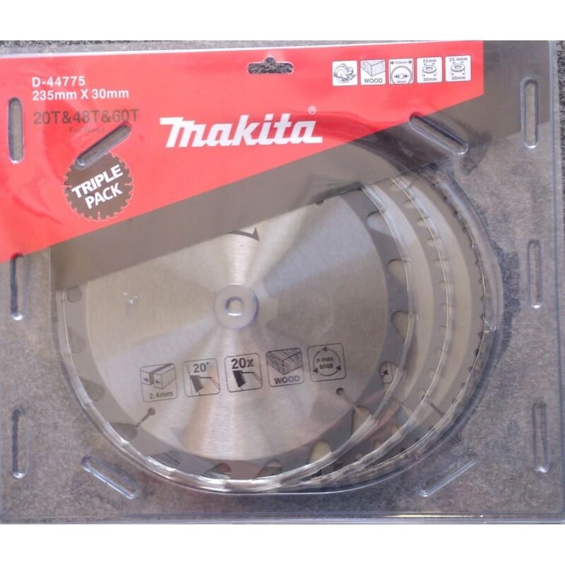 Pjovimo diskas MAKITA 235x30mm  20T 48T 60T , 3vnt.