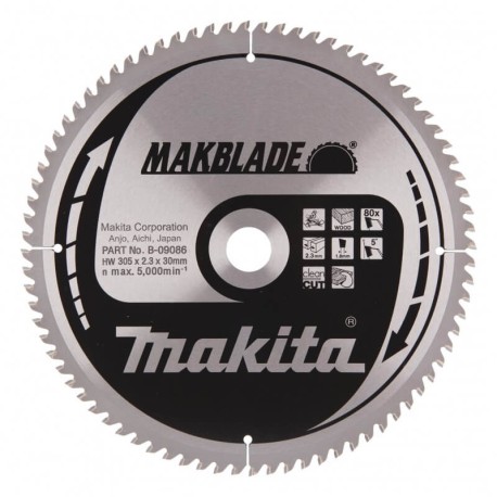 Pjovimo diskas MAKITA Makblade 305x30x2,3mm 80T 5 