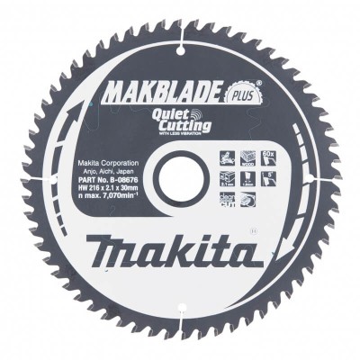 Pjovimo diskas MAKITA Makblade plus 216x30x2,1mm 60T 5 