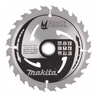 Pjovimo diskas MAKITA M-Force 165x20x2,0mm 24T 15 