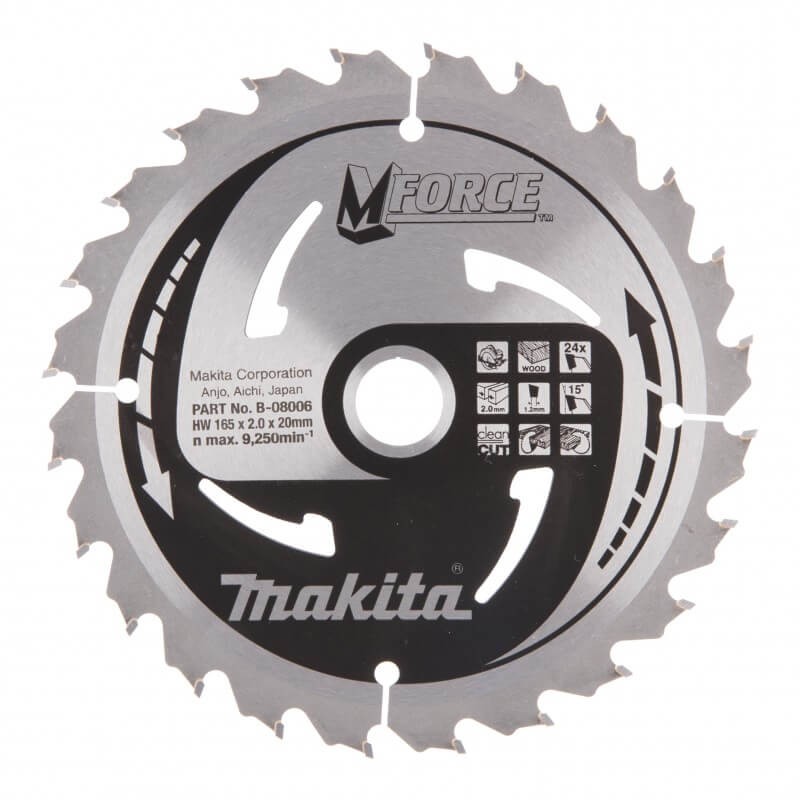 Pjovimo diskas MAKITA M-Force 165x20x2,0mm 24T 15 
