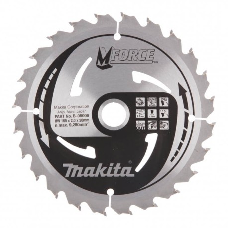 Pjovimo diskas MAKITA M-Force 165x20x2,0mm 24T 15 
